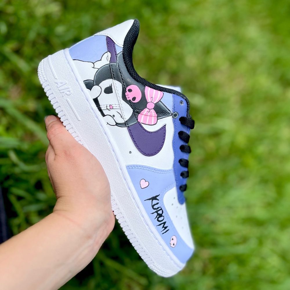Kuromi Air Force 1 Nike Shoes Youth Sizes - Picture 2 of 8